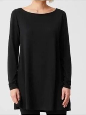 NWT Eileen Fisher Bateau Neck Tunic Top Size Small